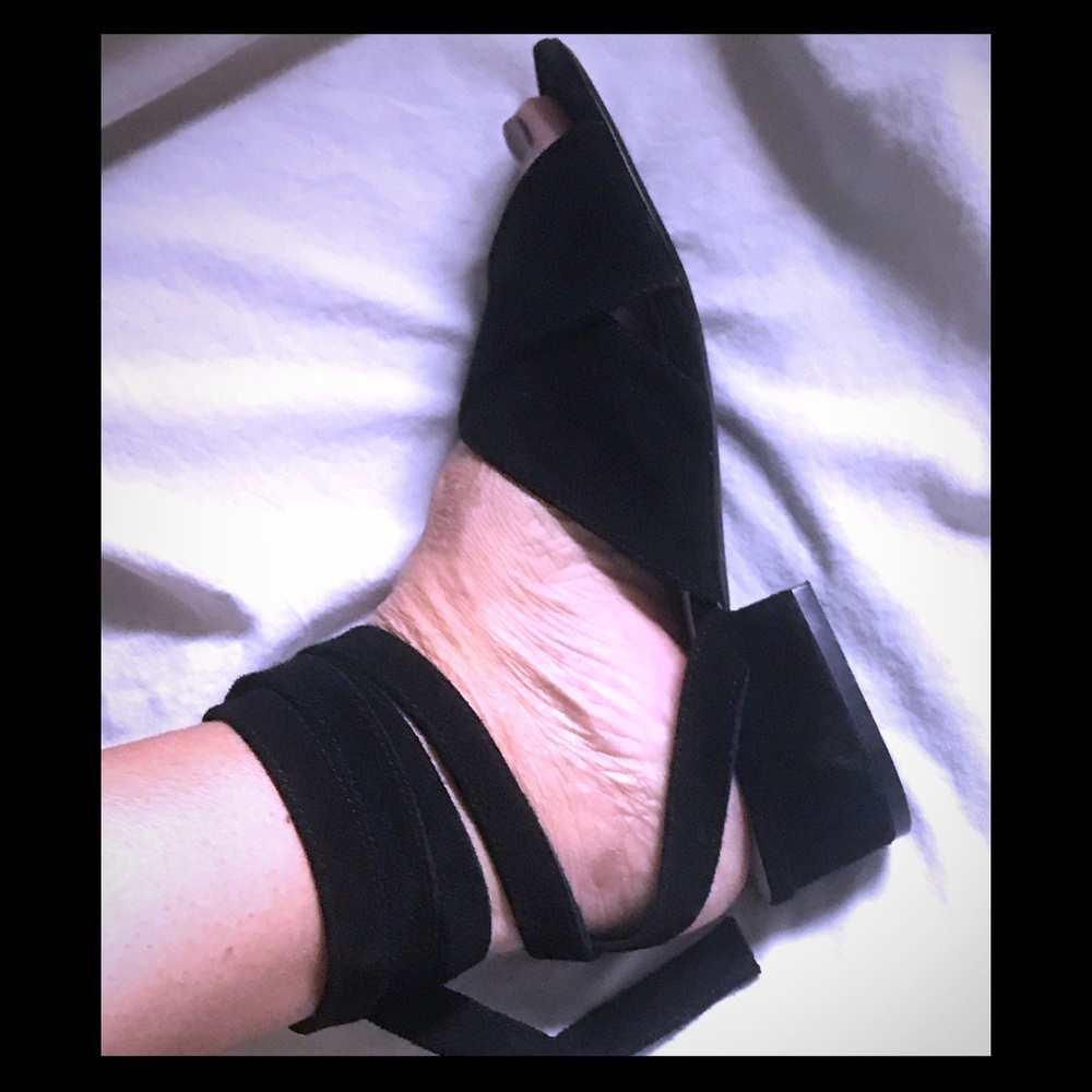 Matisse black suede ankle tie Sandals